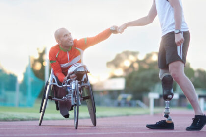 Two para-athletes after training